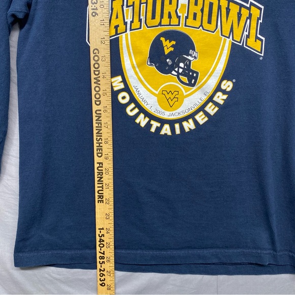 West Virginia Gator Bowl Long Sleeve Short Blue Men Size | M - Picture 7 of 9